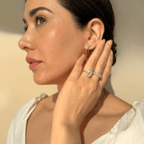 Pear Cut Citrine and Sapphire Dangle Earrings