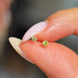Citrine Cartilage Flat Back Stud in Solid 14k Yellow Gold