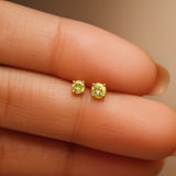 Citrine Cartilage Flat Back Stud in Solid 14k Yellow Gold