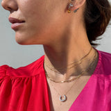 Lucky Diamond Pavé Horseshoe Pendant Necklace in Solid 14k Yellow Gold