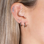 White Gold Diamond Marquise Flat Back Earring