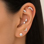 Helix Lotus Crawler Lab Grown Diamond Earring