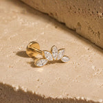 Helix Lotus Crawler Lab Grown Diamond Earring