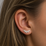 Helix Lotus Crawler Lab Grown Diamond Earring