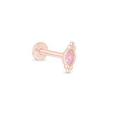 Beaded Marquise Opal Evil Eye Flat Back Stud