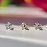 Diamond Flower Flat Back Stud