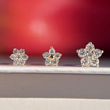 Diamond Flower Flat Back Stud