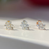 Diamond Flower Flat Back Stud