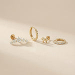 Solid 14k Yellow Gold Bow Knot Stud Earring