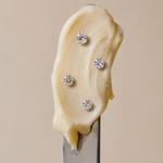 Yellow Gold Round Lab Grown Diamond Flat Back Earring