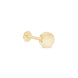 Yellow Gold Disc Flat Back Stud Earring