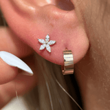 Marquise Flower Flat Back Earring