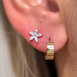 Marquise Flower Flat Back Earring