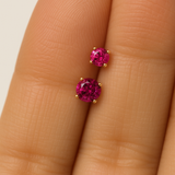Ruby Cartilage Flat Back Stud in Solid 14k Yellow Gold