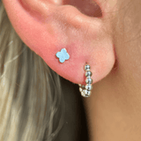 Gold Clover Flat Back Earring
