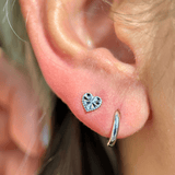 Beaded Heart Flat Back Earring