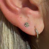 Round Disc Flat Back Earring
