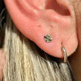 Round Disc Flat Back Earring