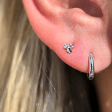 Trinity Diamond-Cut Flat Back Earring