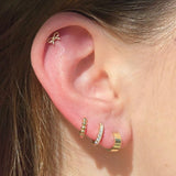 Solid 14k Yellow Gold Bow Knot Stud Earring