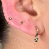 Emerald Charm Hoop