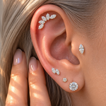 Helix Lotus Crawler Lab Grown Diamond Earring