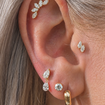 Pear Shape Lab-Grown Diamond Flat Back Earring