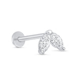 Cubic Zirconia Double Marquise Earring