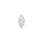 Yellow Gold Marquise Lab Grown Diamond Flat Back Earring