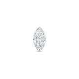 Yellow Gold Marquise Lab Grown Diamond Flat Back Earring