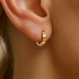 Gold Mini Hoop Earring in Solid 14k Yellow Gold