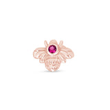 Pink Ruby Bee Flat Back Stud