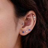 Blue Sapphire Flat Back Stud