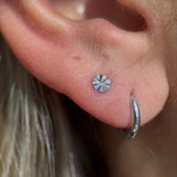 Round Disc Flat Back Earring
