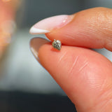 Solid 14k Yellow Gold Strawberry Flat Back Stud