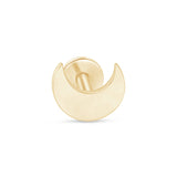 Crescent Moon Flat Back Stud Earring