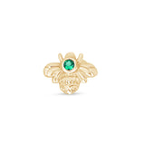 Emerald Bee Flat Back Stud