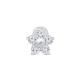 Diamond Flower Flat Back Stud in