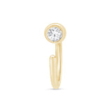 Cubic Zirconia Ear Cuff in Solid 14k Yellow Gold
