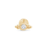 Beaded Marquise Diamond Evil Eye Flat Back Stud