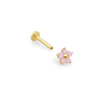 Pink Opal Flower Flat Back Stud Earrings Estella Collection #product_description# 18460 14k Birthstone Birthstone Earrings #tag4# #tag5# #tag6# #tag7# #tag8# #tag9# #tag10# 5MM