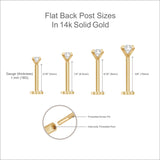 Flat Back Earring Post in Solid 14k Gold - Internally Threaded Estella Collection #product_description# 14k Flat Back Stud Earrings Ready to Ship #tag4# #tag5# #tag6# #tag7# #tag8# #tag9# #tag10# 14k White Gold 5MM