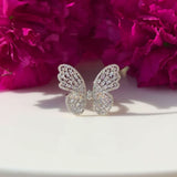 Baguette Diamond Butterfly Ring