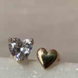 Minimalist Heart Flat Back Earring