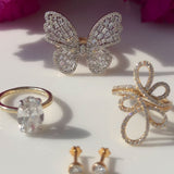 Baguette Diamond Butterfly Ring