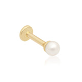 Pearl Flat Back Stud Earring