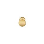 front view of gold disc flat back stud