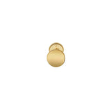 front view of gold disc flat back stud