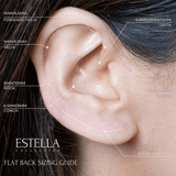 Diamond Three Flower Garland Flat Back Stud