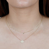 Bubble Butterfly and Diamond Station Necklace